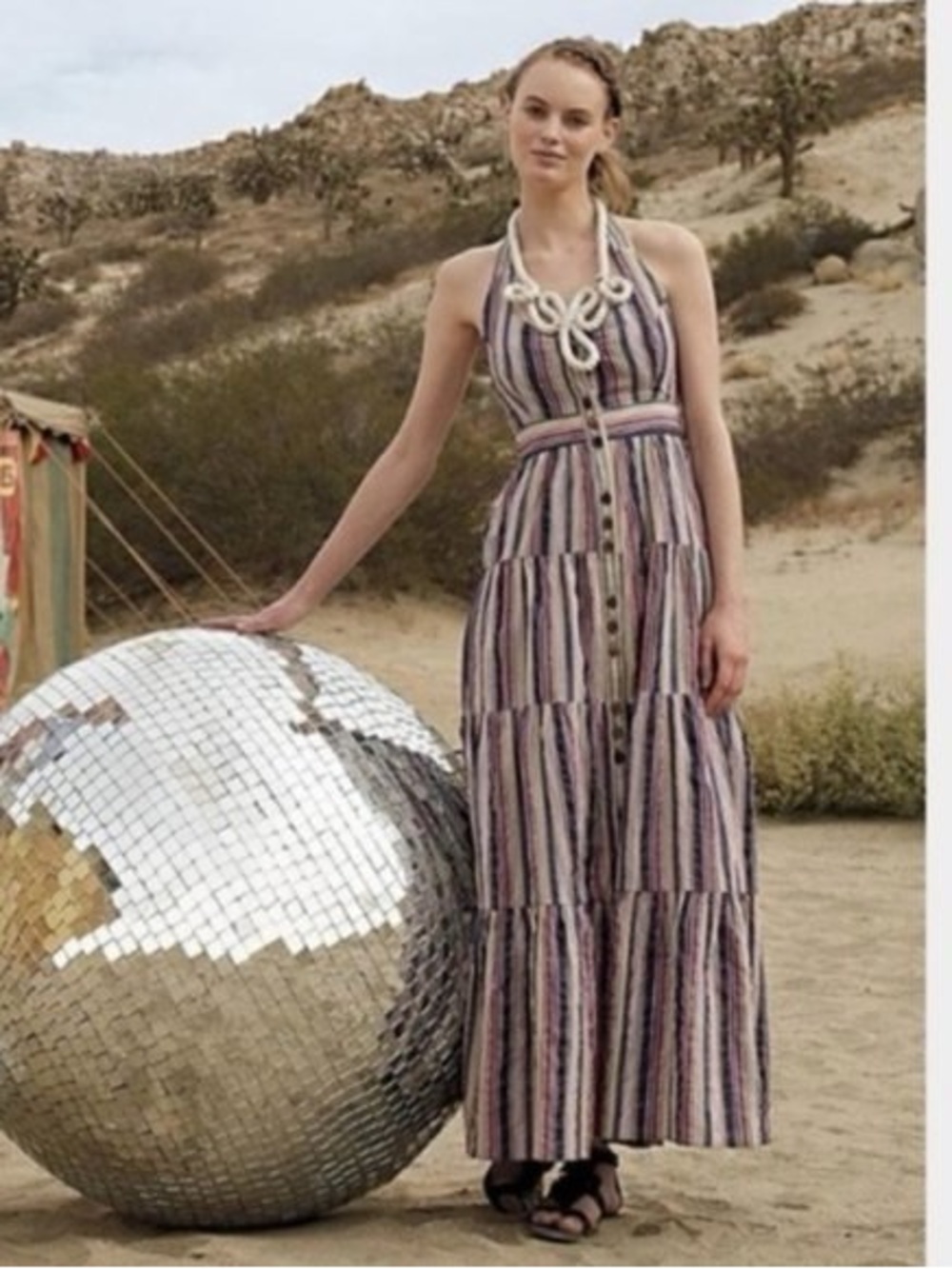 Vintage Anthro Silvered Spectrum Dress